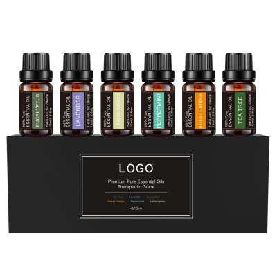 Therapeutic grade aromatherapy essential oil gift set-6/10ml private label OEM