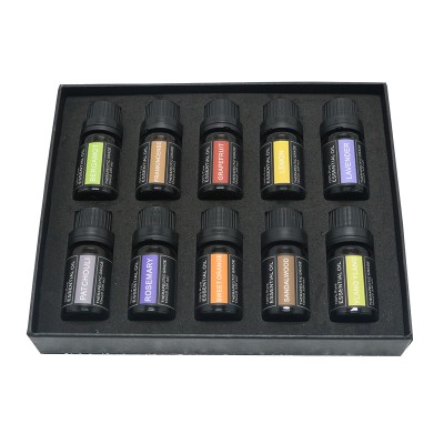 Aromatherapy Premium Kit Top 10Essential Oil Gift Set 10ml makeup factory in guangzhou